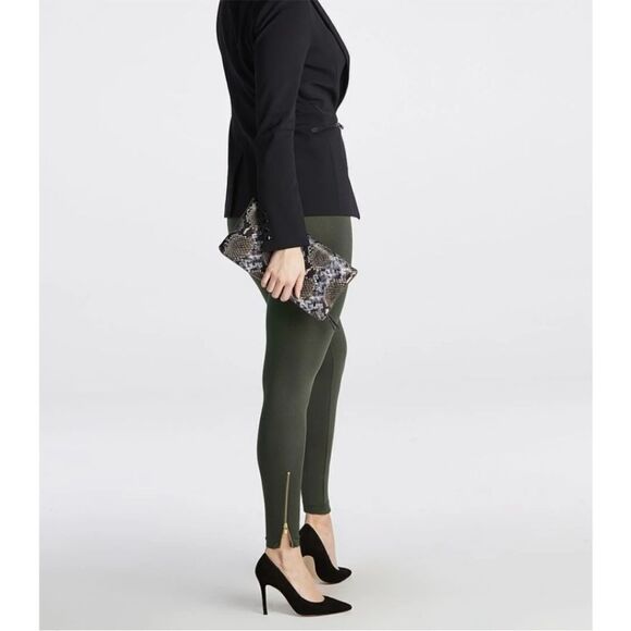 Spanx Green Zipper Ankle Detailing High Waist Seamless Leggings Contemporary - Picture 5 of 16